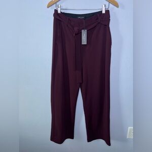 Romeo + Juliet Couture Burgundy Tie Waist Pants NWT Size M